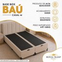 Ver imagem 3 de Cama Box com Baú Casal Bipartido Pneumática Suede Bege Royal Sleep