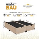 Ver imagem 2 de Cama Box com Baú Casal Bipartido Pneumática Suede Bege Royal Sleep