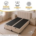 Ver imagem 5 de Cama Box com Baú Casal Bipartido Pneumática Suede Bege Royal Sleep