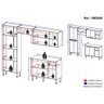 Cozinha Compacta com Armário e Balcão Xangai Multimóveis VM2840 Branca/Lacca Fumê - 3