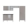 Cozinha Compacta com Armário e Balcão Xangai Multimóveis VM2840 Branca/Lacca Fumê - 5