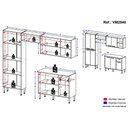 Ver imagem 3 de Armário de Cozinha Modulada Compacta com Balcão Xangai Multimóveis Branco/lacca Fumê