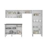 Cozinha Compacta com Armário e Balcão Xangai Multimóveis VM2840 Branca/Lacca Fumê - 4
