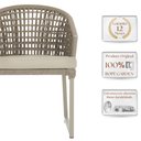 Ver imagem 3 de 1 Cadeira Noronha Aluminio Micro Pintura Champanhe, Tr. Telinha Corda Nautica Rami, Estofado - Bege