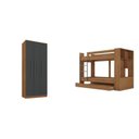 Ver imagem 2 de Quarto Juvenil Completo com Beliche e Guarda Roupa Nápoles Espresso Móveis