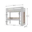 Ver imagem 6 de Conjunto Quarto Juvenil com Beliche e Sapateira Addis Yescasa Branco/Nogal