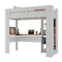 Ver imagem 3 de Conjunto Quarto Juvenil com Beliche e Sapateira Addis Yescasa Branco/Nogal