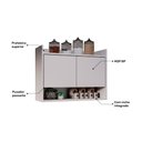 Ver imagem 5 de Armário Aéreo Cozinha Multiuso Cecília 70cm 02 Portas Branco - Desk Design