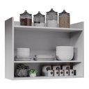 Ver imagem 3 de Armário Aéreo Cozinha Multiuso Cecília 70cm 02 Portas Branco - Desk Design