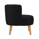 Ver imagem 6 de Cadeira Moderna Estofada para Recepção Clinica Tecido Veludo Macia Pés de Madeira Resistente