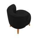 Ver imagem 7 de Cadeira Moderna Estofada para Recepção Clinica Tecido Veludo Macia Pés de Madeira Resistente