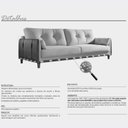 Ver imagem 2 de Sofá 3 Lugares Texas Living 2m D33 Base em Madeira Linho:tramado Grafite