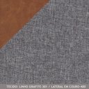 Ver imagem 4 de Sofá 3 Lugares Texas Living 2m D33 Base em Madeira Linho:tramado Grafite