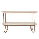 Ver imagem 3 de Aparador Requinte Pés de Aço Tubular 160 cm Off White/Cobre