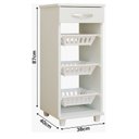 Ver imagem 3 de Fruteira para Cozinha 1 Gaveta 3 Bandejas Branco