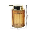 Ver imagem 3 de Porta Sabonete Líquido Vidro Âmbar e Dourado Luxo 260ml