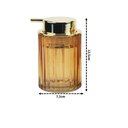 Ver imagem 3 de Porta Sabonete Líquido Vidro Âmbar e Dourado Luxo 260ml