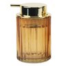 Porta Sabonete Líquido Vidro Âmbar e Dourado Luxo 260ml - 1