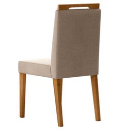 Kit 8 Cadeiras de Jantar Alana N04 Linho Areia/Ipê - Mpozenato - 3