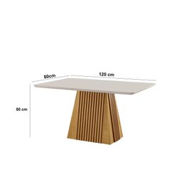 Conjunto de Jantar Mesa Áustria 120cmx80cm Tampo Mdf/vidro com 4 Cadeiras Catar Yescasa - 3