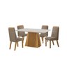 Conjunto de Jantar Mesa Áustria 120cmx80cm Tampo Mdf/vidro com 4 Cadeiras Catar Yescasa - 2