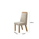 Ver imagem 4 de Conjunto de Jantar Mesa Áustria 120cmx80cm Tampo Mdf/vidro com 4 Cadeiras Catar Yescasa