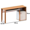 Ver imagem 6 de Escrivaninha Mesa Escritório Versa Home 1 Porta 140cm Branco e Freijó