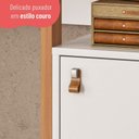 Ver mais imagens de Escrivaninha Mesa Escritório Versa Home 1 Porta 140cm Branco e Freijó
