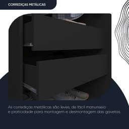 Guarda-roupa Casal 3 Portas 1 Porta Espelhada Milão Yescasa 100% MDF - 7