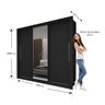 Guarda-roupa Casal 3 Portas 1 Porta Espelhada Milão Yescasa 100% MDF - 5