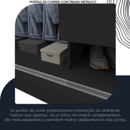 Guarda-roupa Casal 3 Portas 1 Porta Espelhada Milão Yescasa 100% MDF - 8