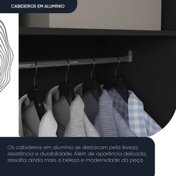 Guarda-roupa Casal 3 Portas 1 Porta Espelhada Milão Yescasa 100% MDF - 6