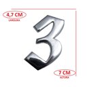 Ver imagem 3 de Numero Residencial Algarismo Elegance Medio N3 Cromado
