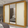 Guarda-roupa Casal 3 Portas 1 Porta Espelhada Milão Yescasa 100% MDF - 1