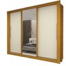 Guarda-roupa Casal 3 Portas 1 Porta Espelhada Milão Yescasa 100% MDF - 3