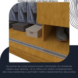 Guarda-roupa Casal 3 Portas 1 Porta Espelhada Milão Yescasa 100% MDF - 8