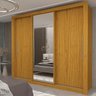 Guarda-roupa Casal 3 Portas 1 Porta Espelhada Milão Yescasa 100% MDF - 9