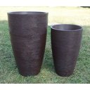 Ver imagem 1 de Kit 2 Vaso Planta 65x40 + 80x50 Oval Moderno Polietileno BGPLASTICOS V1365M2 VINHO BORDO 021