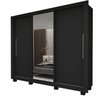 Guarda-roupa Casal 3 Portas 1 Porta Espelhada com Pés Milão Yescasa 100% MDF - 3