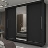 Guarda-roupa Casal 3 Portas 1 Porta Espelhada com Pés Milão Yescasa 100% MDF - 1