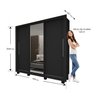 Guarda-roupa Casal 3 Portas 1 Porta Espelhada com Pés Milão Yescasa 100% MDF - 5