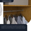 Ver imagem 6 de Guarda-Roupa Casal 3 Portas 1 Porta Espelhada com Pés Milão 100% MDF Yescasa Marrom/Marrome/Off White