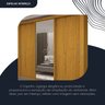 Guarda-roupa Casal 3 Portas 1 Porta Espelhada com Pés Milão Yescasa 100% MDF - 9