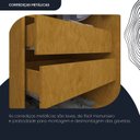 Ver imagem 7 de Guarda-Roupa Casal 3 Portas 1 Porta Espelhada com Pés Milão 100% MDF Yescasa Marrom/Marrome/Off White