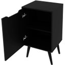 Ver imagem 2 de Gabinete para Banheiro 45 Cm Cuba Redonda 1 Porta Retrô Preto