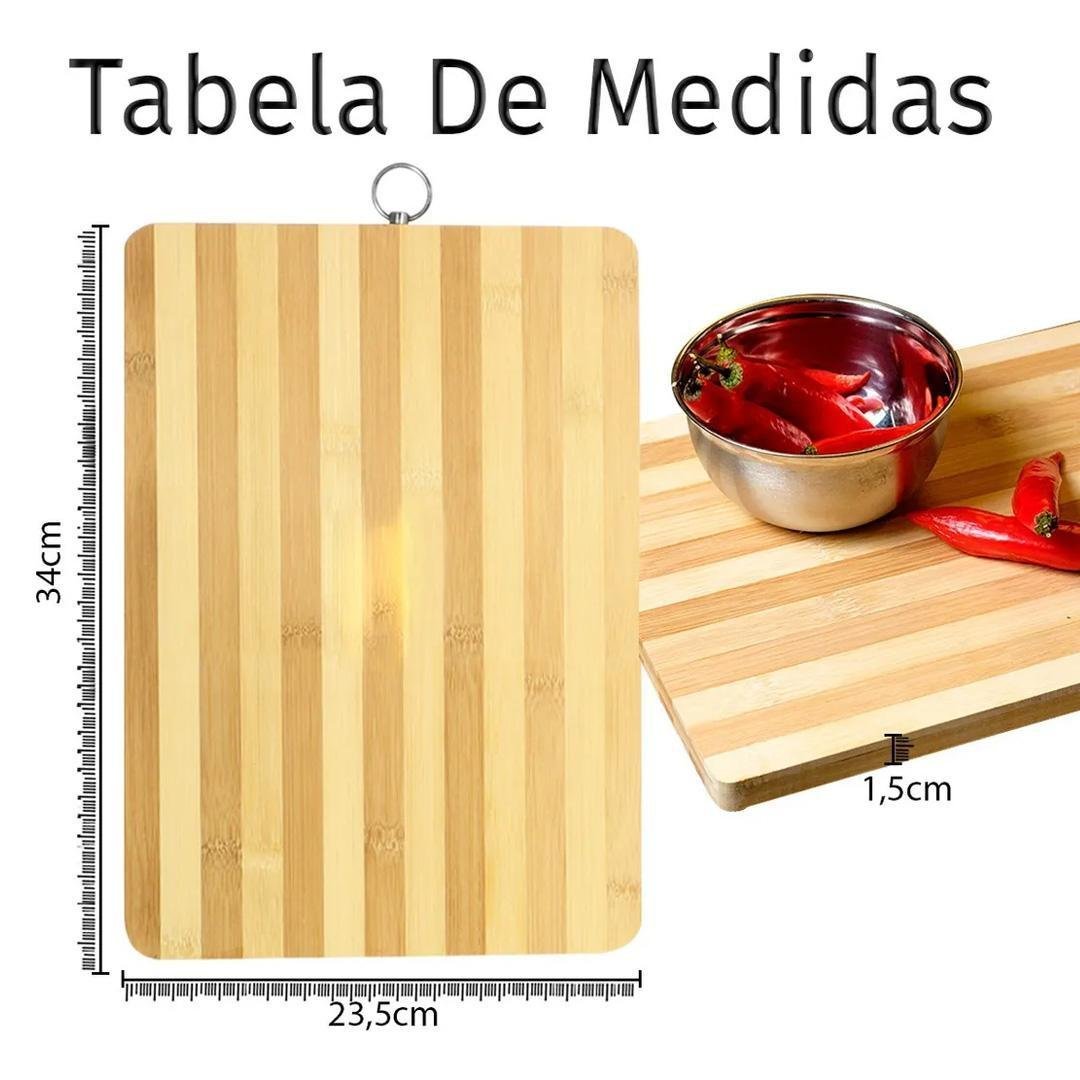 Tábua De Carnes Corte Churrasco Bambu - 4