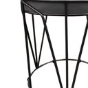 Ver imagem 4 de Kit 2 Puffs Babu Suede Grafite Base Preto