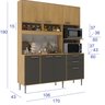 Armário Cozinha Luna 170 Cm de Largura Forno e Micro Luna - 4