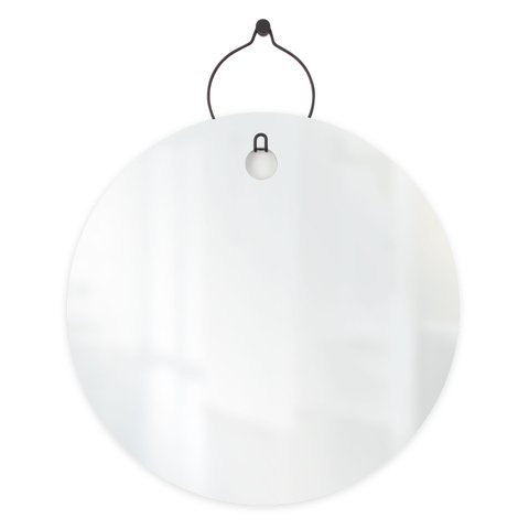 Espelho Decorativo Aramado Wire Boll Preto 50 cm Redondo