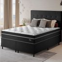 Ver imagem 1 de Conjunto Colchão Mola Ensacada e Base Box Queen 66x158x198cm Zoe Yescasa Preto